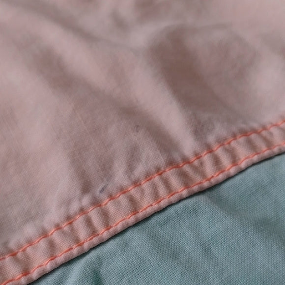 VINTAGE 90s OP Mint and ORANGE Striped Swim Shorts