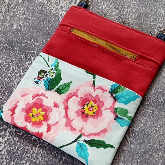One-of-a-Kind Reworked Vintage Floral Crossbody Bag – Unisex