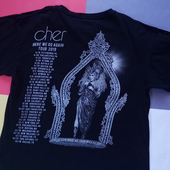 CHER Believe Here We Go Again Tour 2019 BIG PRINT T-Shirt Unisex