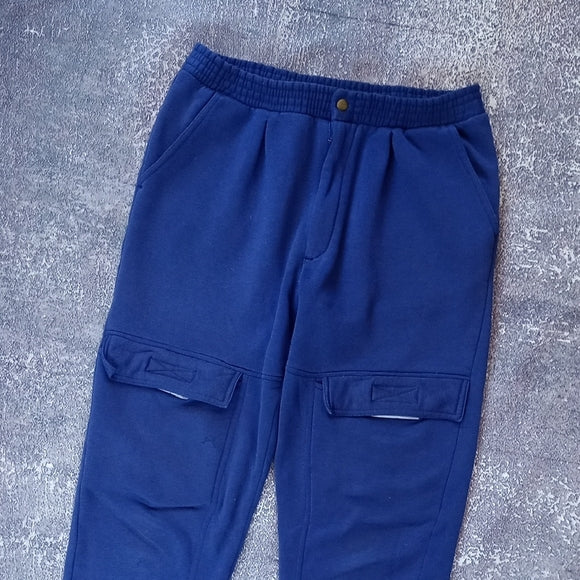 Vintage Cargo Pants Sweat Pants Blue UNISEX
