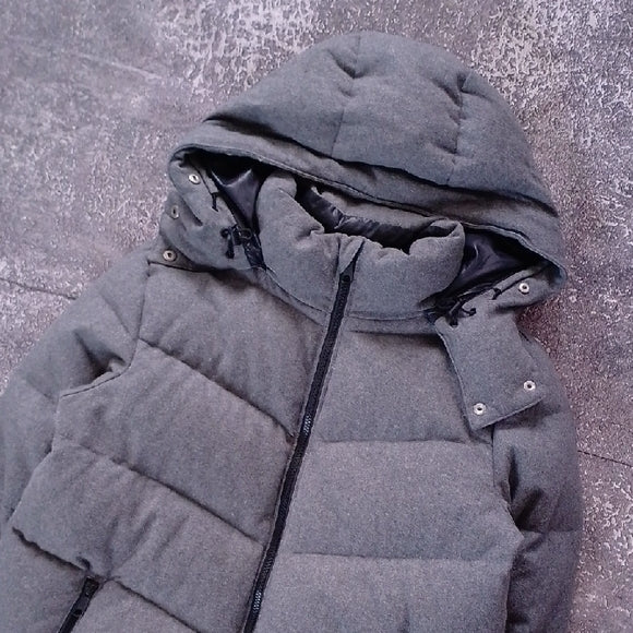 GAP GREY PUFFER WOOL JACKET DOWN
