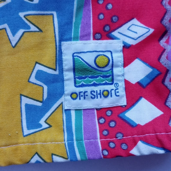Vintage 90s Off Shore Funky Retro Pattern Shorts Fresh Prince