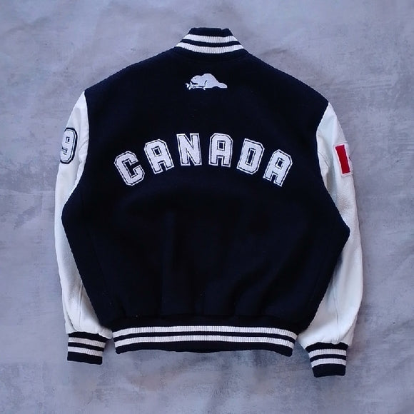 VINTAGE 1999 Roots Athletics Canada Kids Varsity Jacket UNISEX