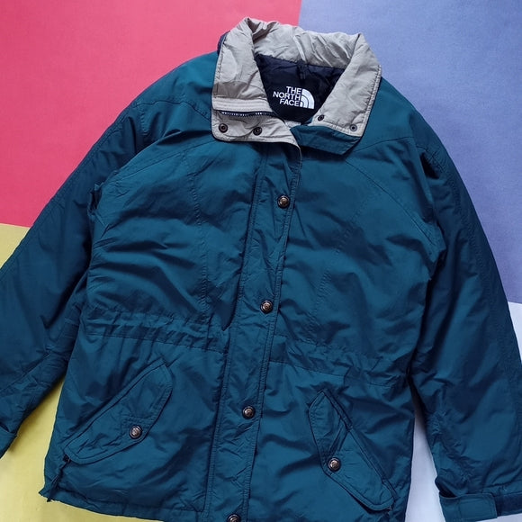 Women's Vintage The North Face Goose Down Winter Jacket Green
