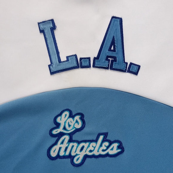 L.A. Lakers Baby Blue Majestic Hardwood Classic Basketball Jersey