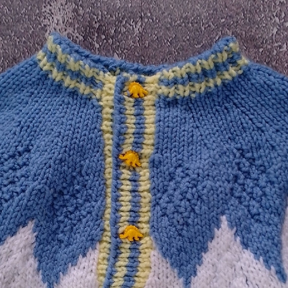 Blue and White Women's Sweater