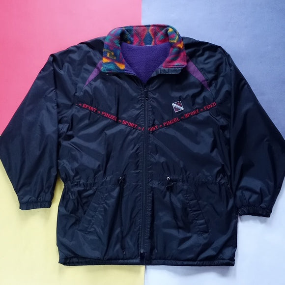 Vintage 90s Pizel Sport Super Tech Waterproof Fabric Funk Collar Jacket Unisex