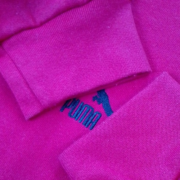 Vintage 90s Puma Men's Vibrant Red Crewneck Sweater