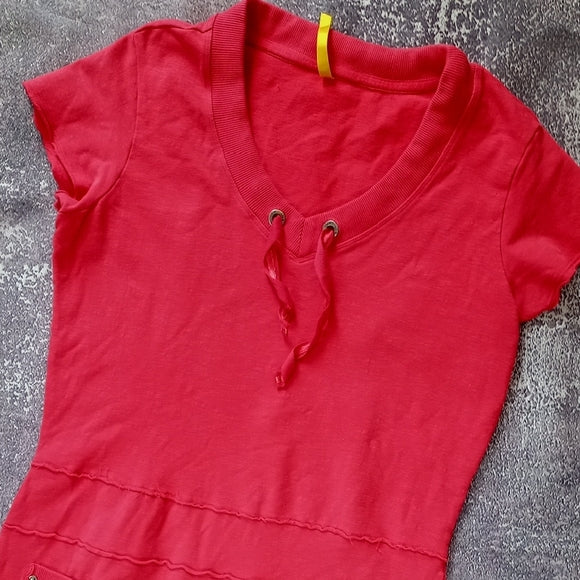 LOLE Red Dress Long Sleeve Doll Style
