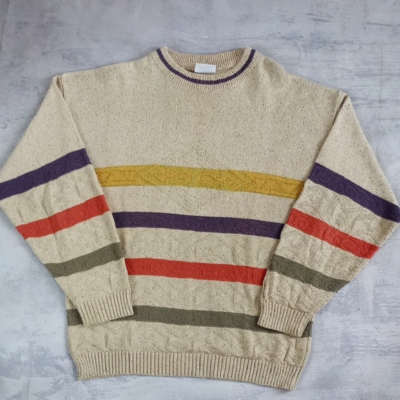 Vintage 90s GIRAMONDO Striped Multicolor Men's Sweater UNIUSEX