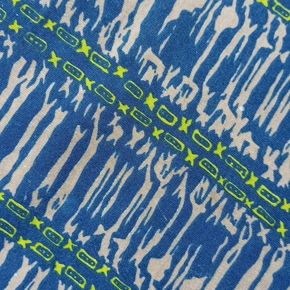 Vintage 90s Funky Pattern Blue T-Shirt UNISEX