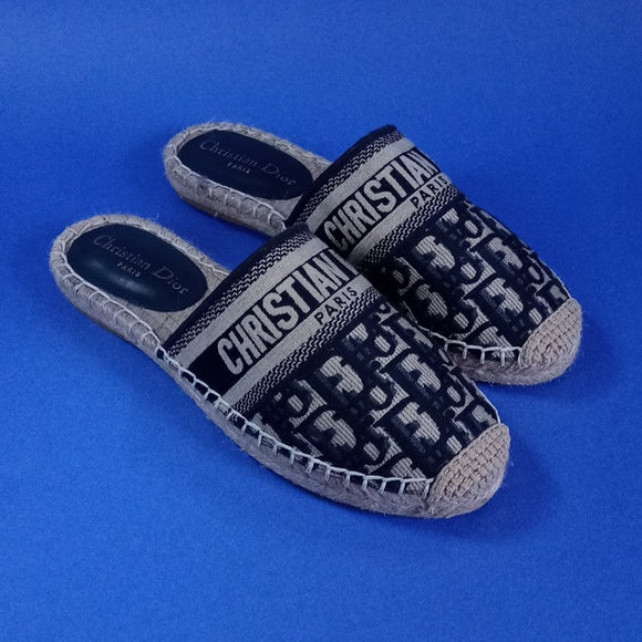 Christian Dior Espadrilles Flat Mule Sandals