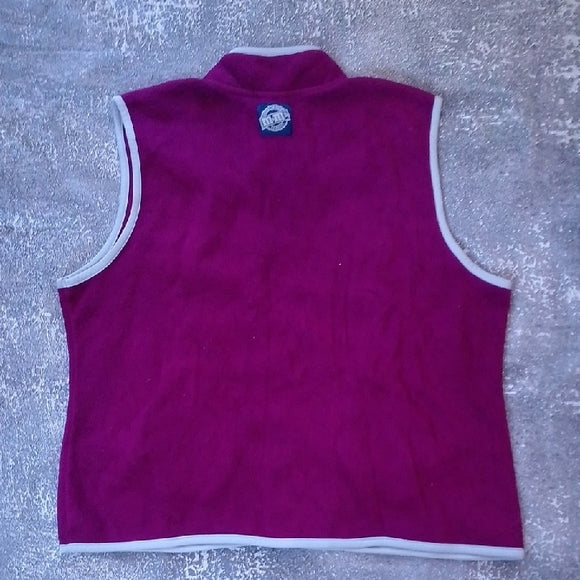 Vintage 90s M&M's OH NUTS PROMO Maroon Fleece Vest with Embroidery UNISEX