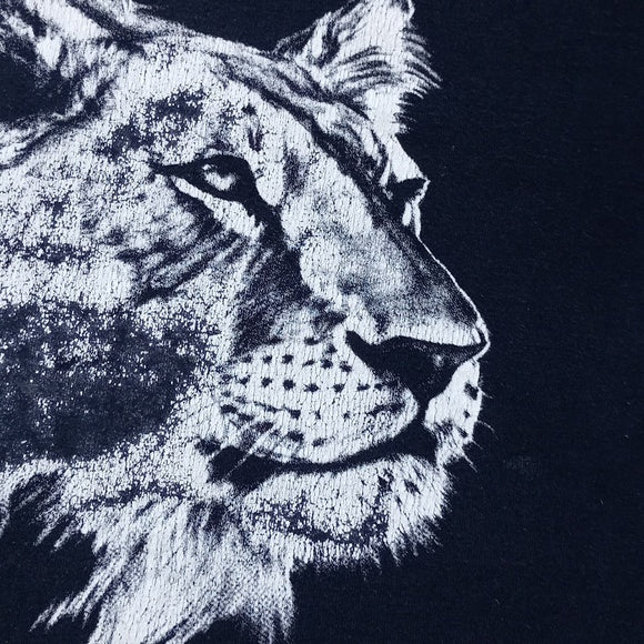 Vintage 1984 LION HEADS Big Print Graphic Single Stitch T-Shirt UNISEX