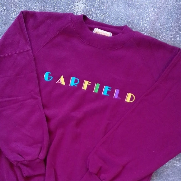 VINTAGE 1978 Garfield Embroidered Crewneck Sweater