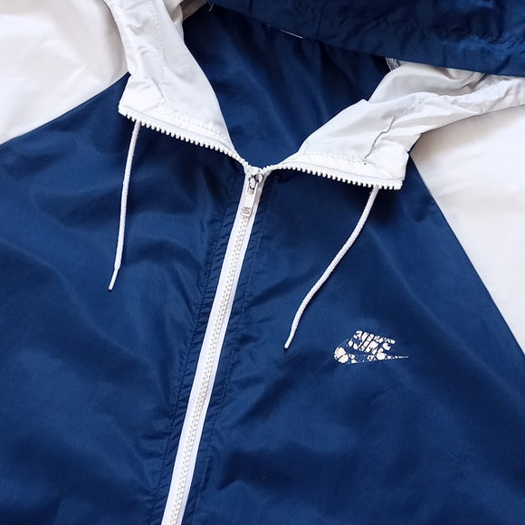 VINTAGE 80s Nike Blue/White Windbreaker UNISEX