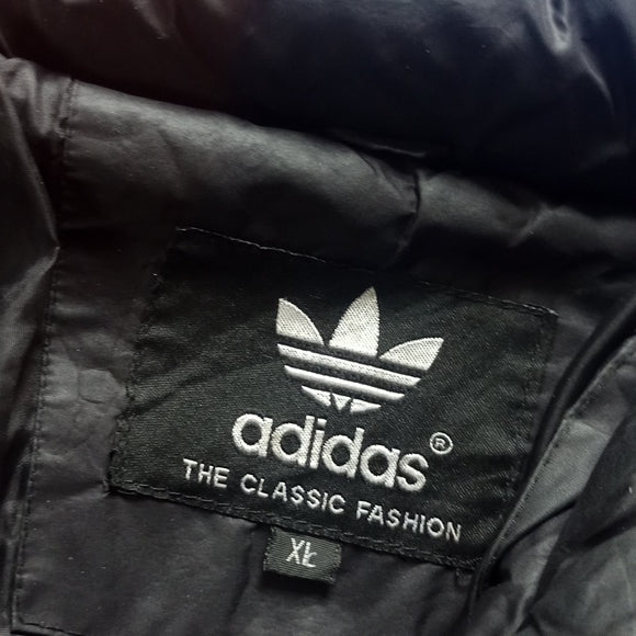 Vintage 90s Adidas Black Essential Puffer Jacket UNISEX