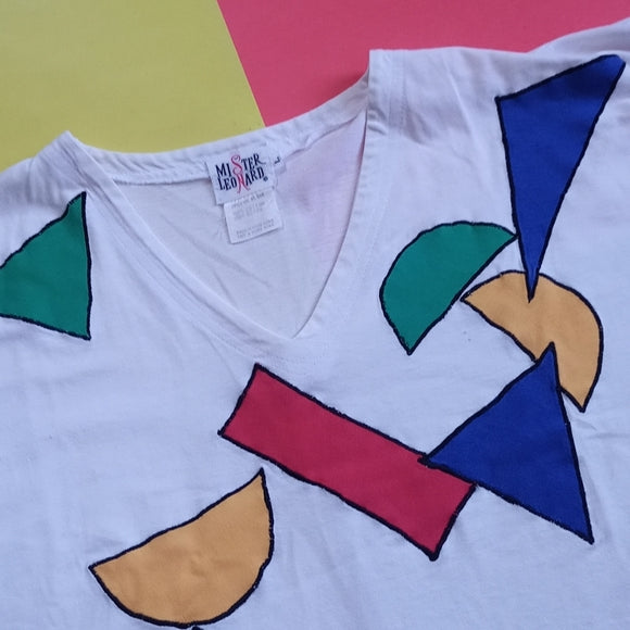 Vintage Women’s Mister Leonard Geometric Colourful Statement Shirt