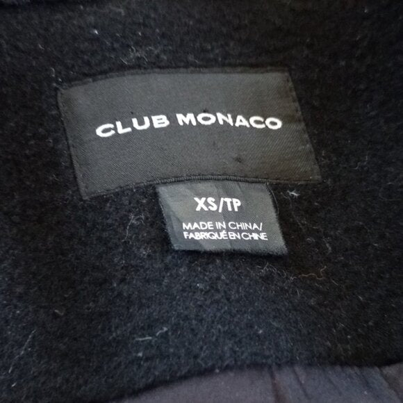Club Monaco Wool Winter Jacket Rocio Faux Fur