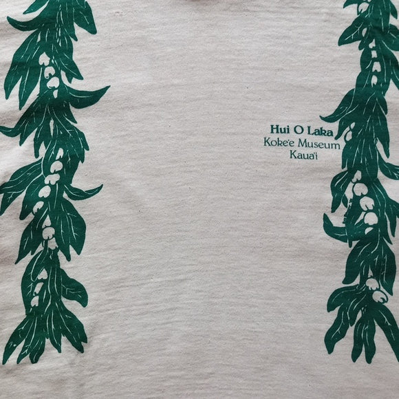 Vintage 1980s Hawaii Hui O Laka Kobe'e Museum Kaua'i Single Stitch T-Shirt Wrap