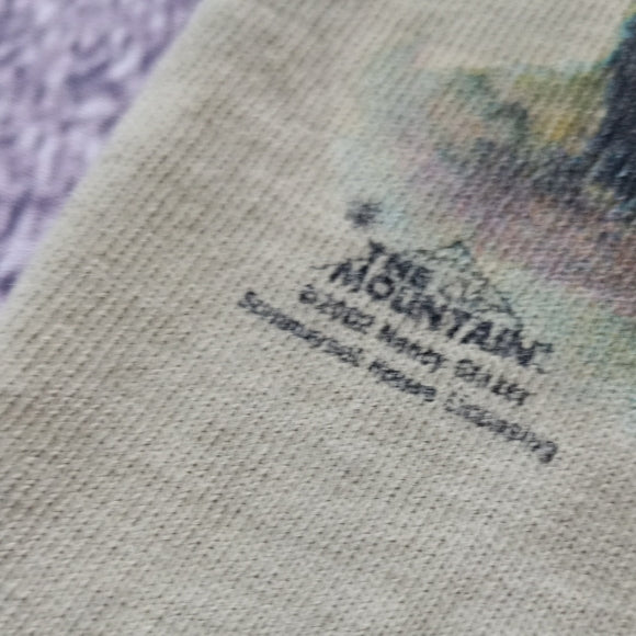 VINTAGE 2002 THE MOUNTAIN Green Bear Graphic T-Shirt TIE DYE