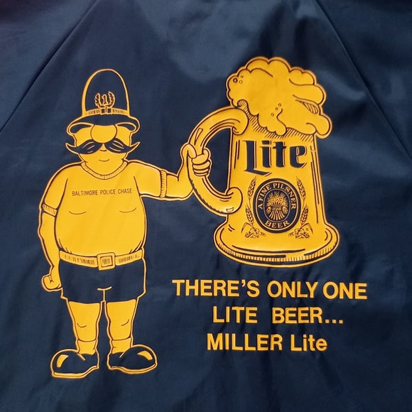 Vintage 1988 Baltimore Police Chase Miller Lite Button-Up Jacket Unisex