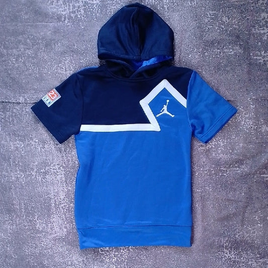JORDAN Nike Blue Kids Hoodie T-Shirt