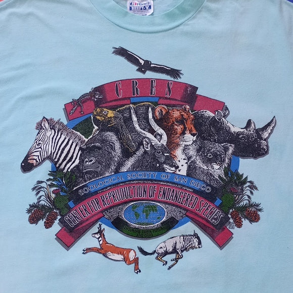 Vintage 1992 San Diego Zoo Center For Reproduction Of Endangered Animals T-Shirt