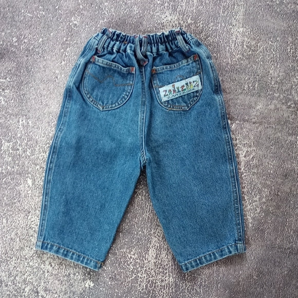VINTAGE 90s ZANIZOOZ Embroidered Denim Jeans