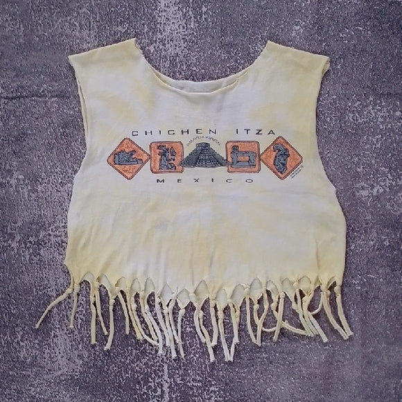 2006 Chichen Itza Kids Fringe Top - Yellow