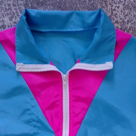 Womens Colorful Windbreaker Set Pink/Blue/Purple