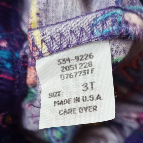 VINTAGE 90s OSHKOSH B'GOSH Purple Animal Print Shorts