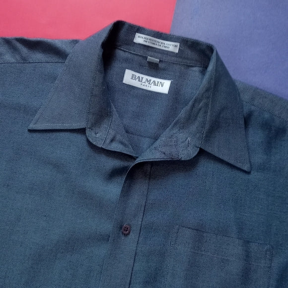 BALMAIN PARIS Button-Up Dress Shirt