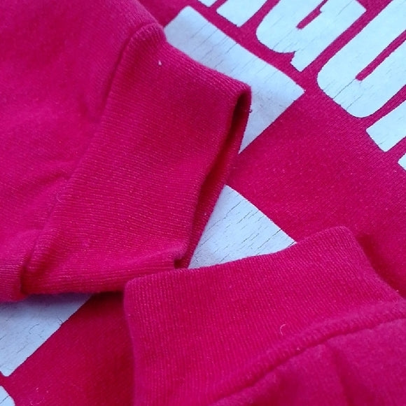 Vintage 90s RUSSELL Beachguard Old Orchard Beach, Maine, Red Sweater