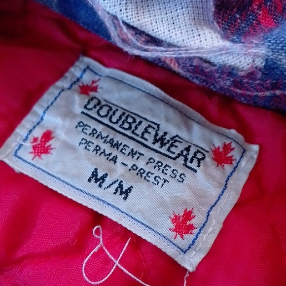 Red and Blue Plaid Flannel Shirt