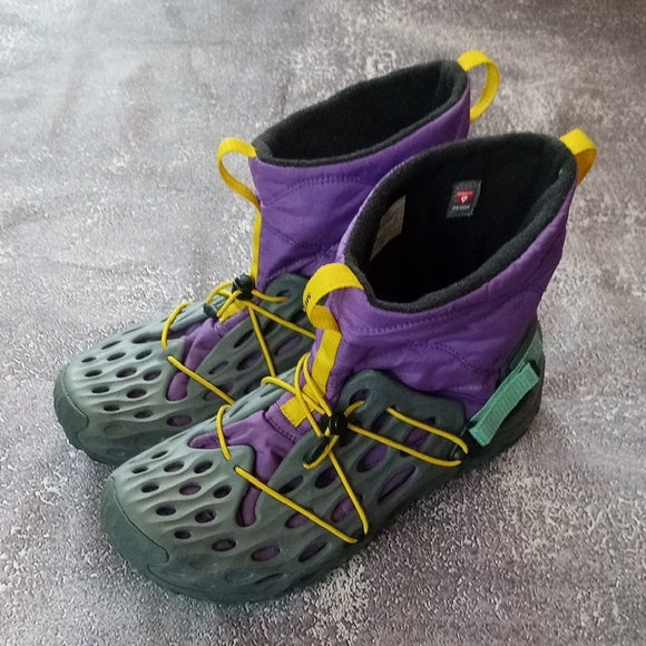 MERRELL CHARCOAL Hydro Moc AT Puff Mid CROC STYLE BOOTS Purple
