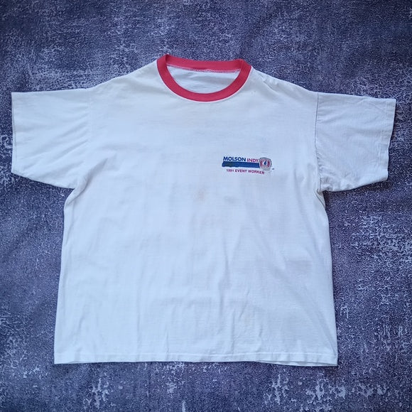 Vintage 1991 Molson INDY Toronto EVENT WORKER Single Stitch T-Shirt