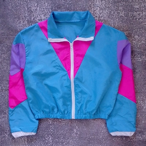Womens Colorful Windbreaker Set Pink/Blue/Purple