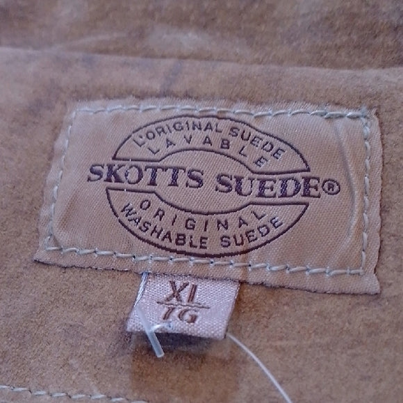 Vintage SKOTTS SUEDE Leather TAN JACKET womens