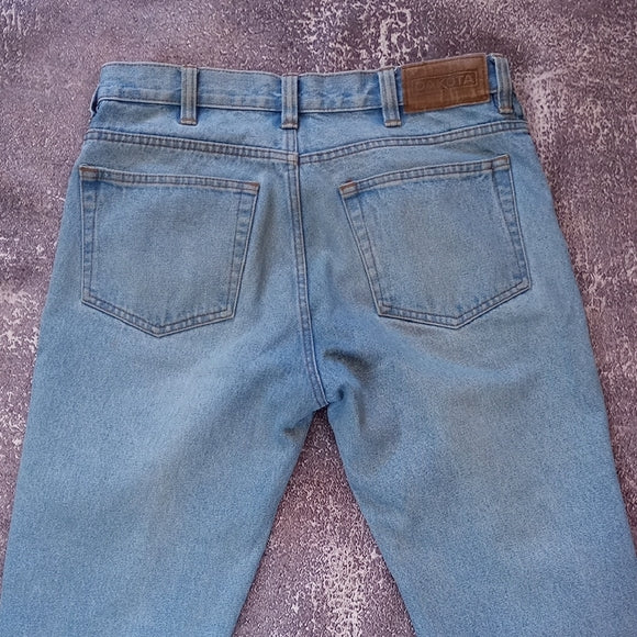 Vintage 90s Reworked Double Knee Utilitarian Workwear Baggy Denim Jeans UNISEX