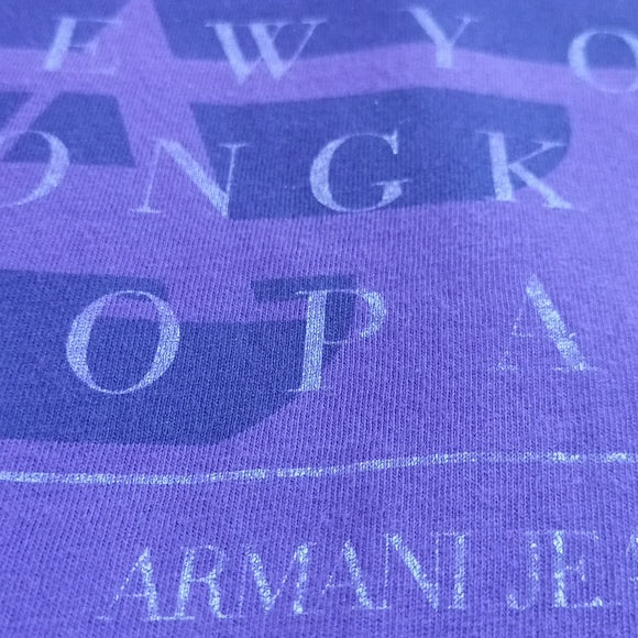 Armani Jeans Purple Graphic City T-Shirt