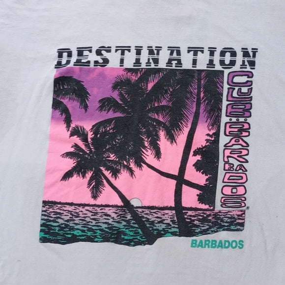 Vintage Single Stitch Destination Club Barbados Sunset Tee T-Shirt