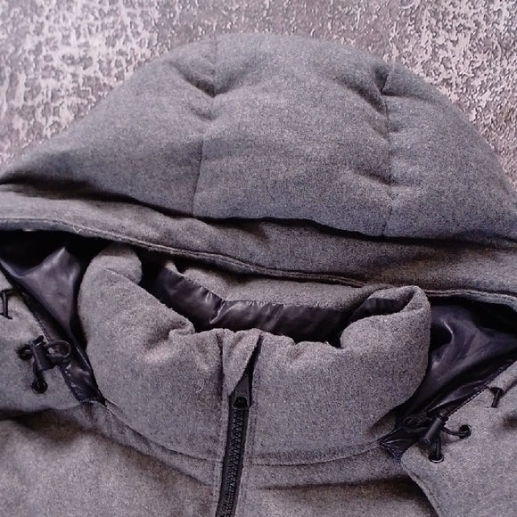 GAP GREY PUFFER WOOL JACKET DOWN