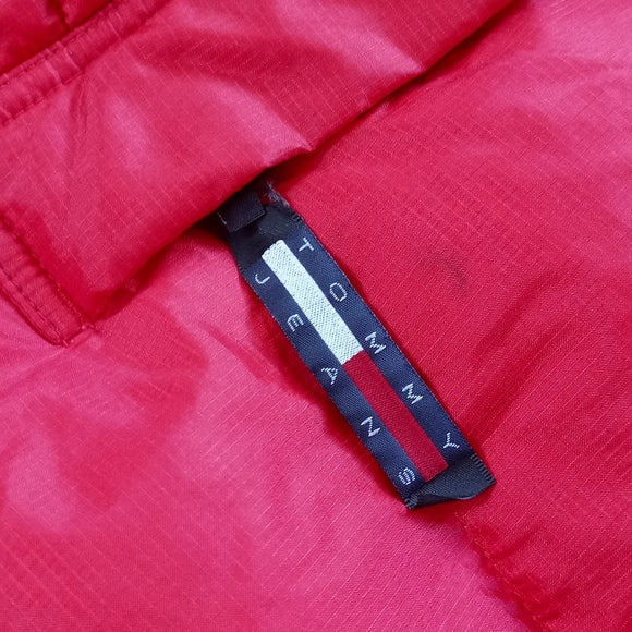 Vintage 90s Tommy Hilfiger Goose Down Puffer Jacket RED