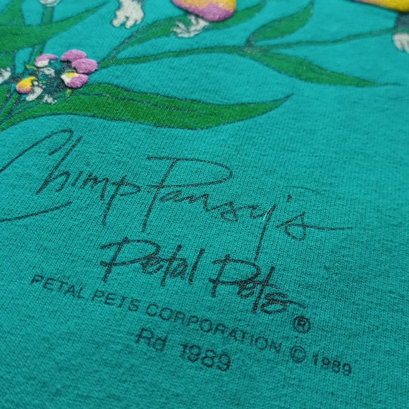 Vintage 1989 Chimp Pansy's Petal Pets Graphic Single Stitch T-Shirt