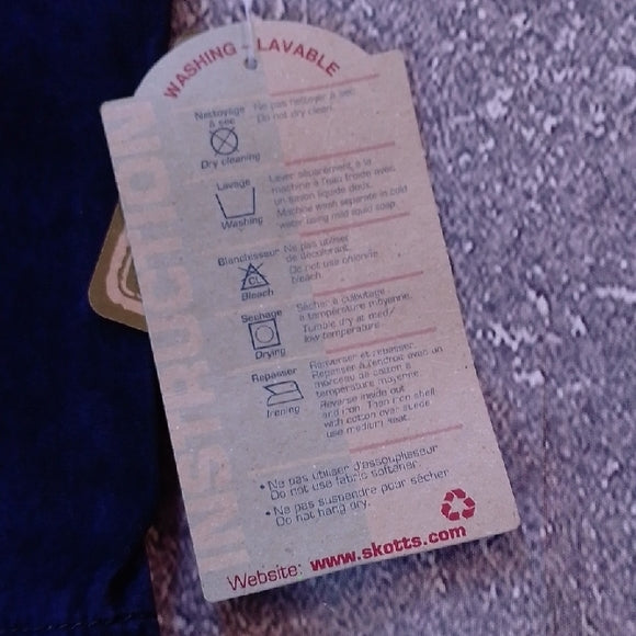 SKOTTS SUEDE WASH & WEAR LEATHER BLUE ZIPPER VEST