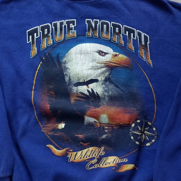 Vintage 90s TRUE NORTH Bald Eagle Wildlife Collections Crewneck Sweater