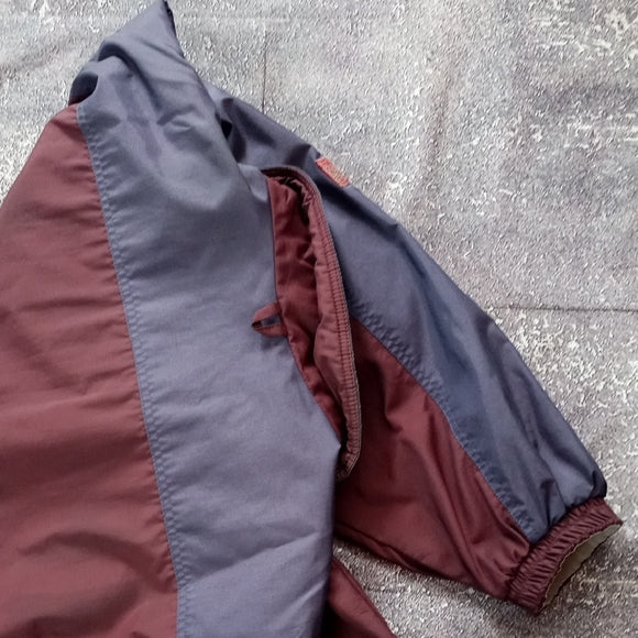 VINTAGE JOFF COLLECTION Men's Burgundy and Navy Jacket