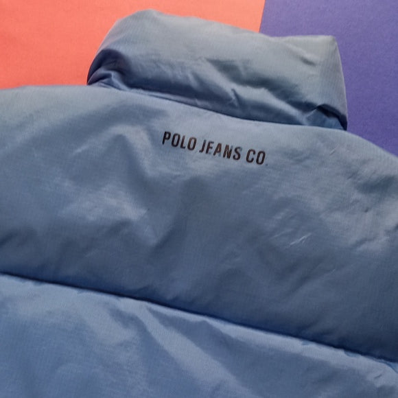 Vintage POLO JEANS CO. Ralph Lauren Goose Down Puffer Vest Blue