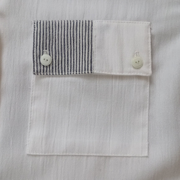 Vintage Various Striped Button-Up Shirt